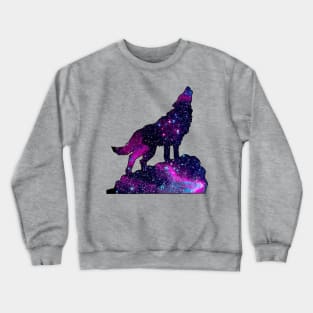 Galaxy Wolf Crewneck Sweatshirt